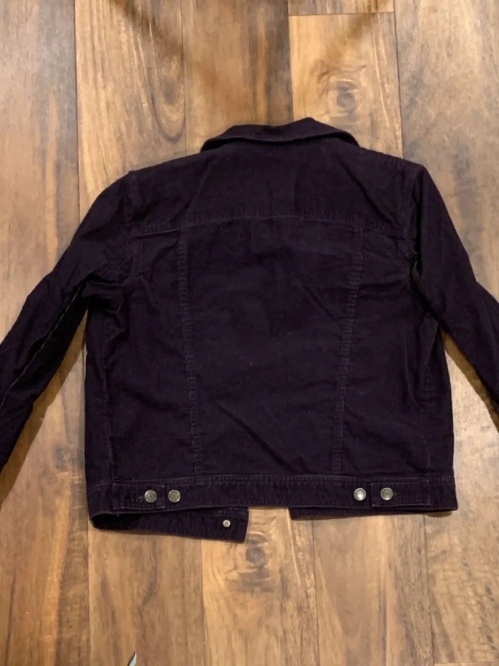 Y2K Ralph Lauren Purple Corduroy Jacket P/M Petite Collared Button Pocket SKU026 - Picture 7 of 10